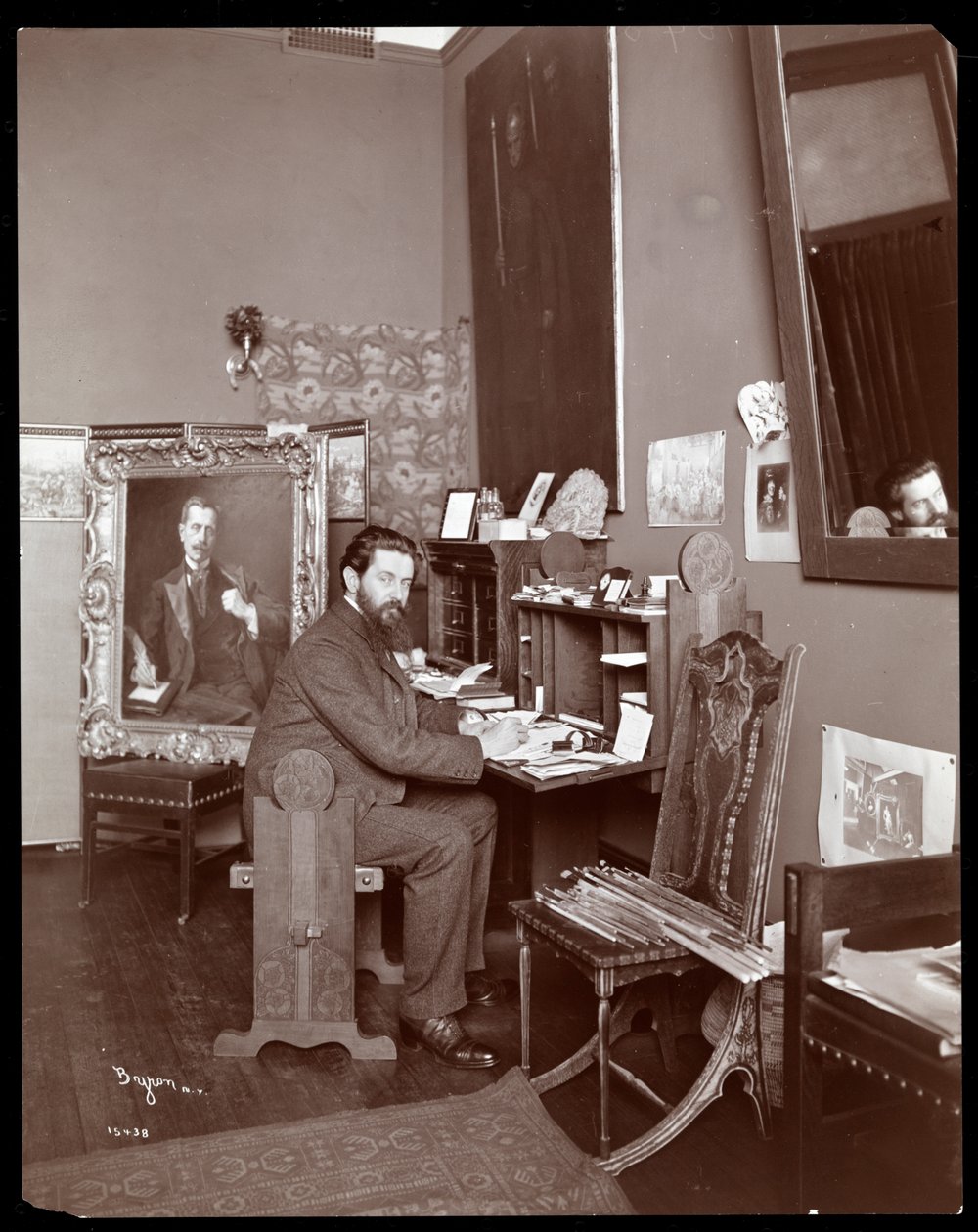 Retrato del pintor de retratos Richard Hall, 1903 de Byron Company