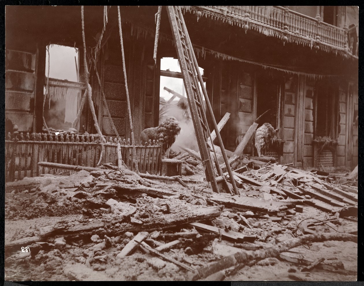 Ruinas del hotel Delavan House, Albany, Nueva York, 1894 de Byron Company