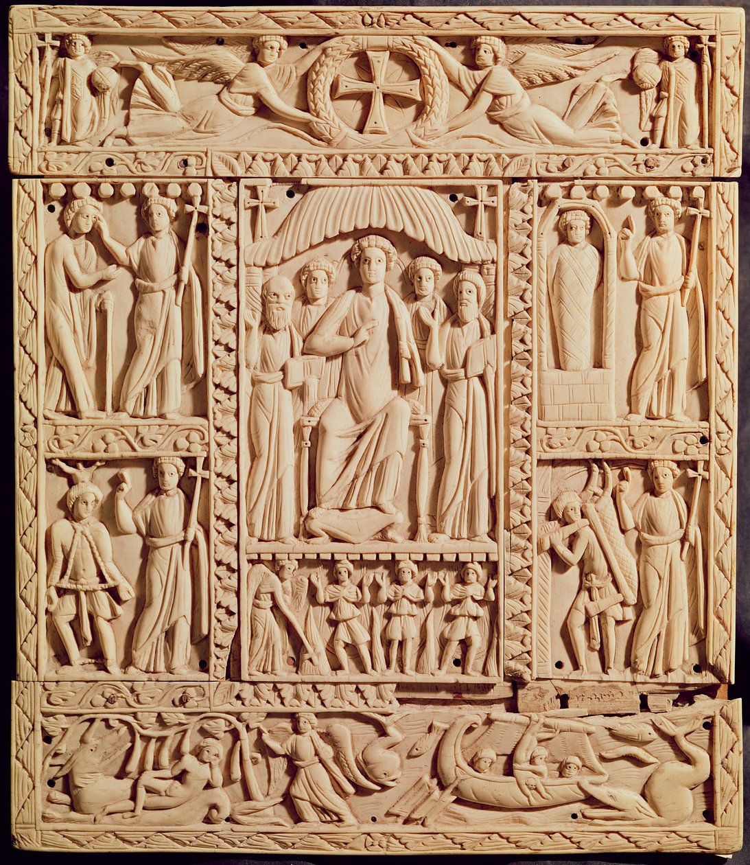 Cristo Entronizado, de un Evangelistario de Byzantine