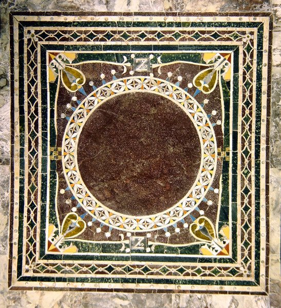Patrón en opus sectile (mosaico) de Byzantine School