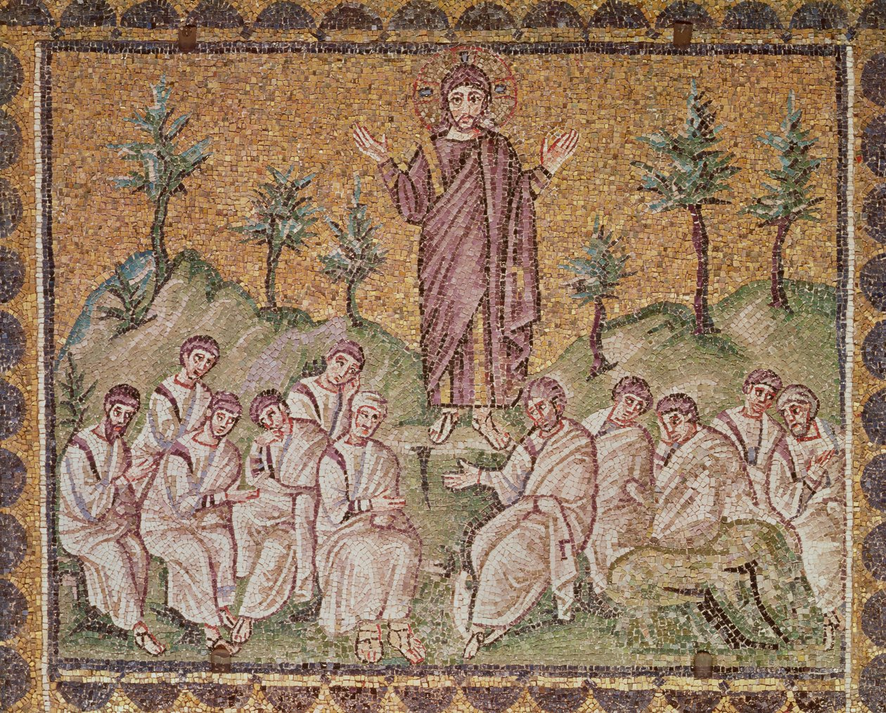 Sermón del Monte, Escenas de la Vida de Cristo (mosaico) de Byzantine School