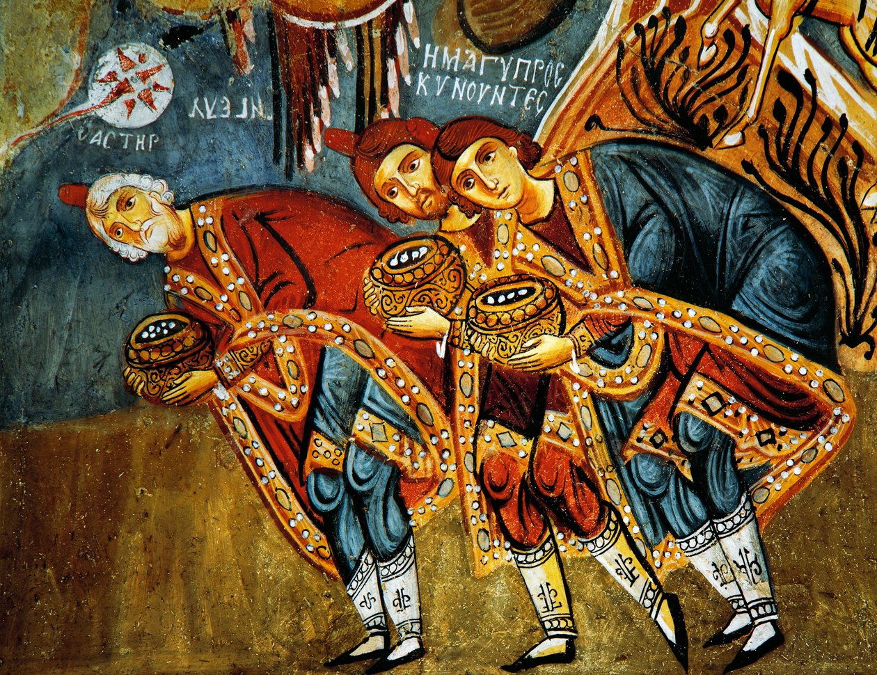 Adoración de los Magos (siglo XII), Karanlik Kilise (Iglesia Oscura) (siglos XII-XIII), Goreme (Lista del Patrimonio Mundial de la Unesco) de Byzantine