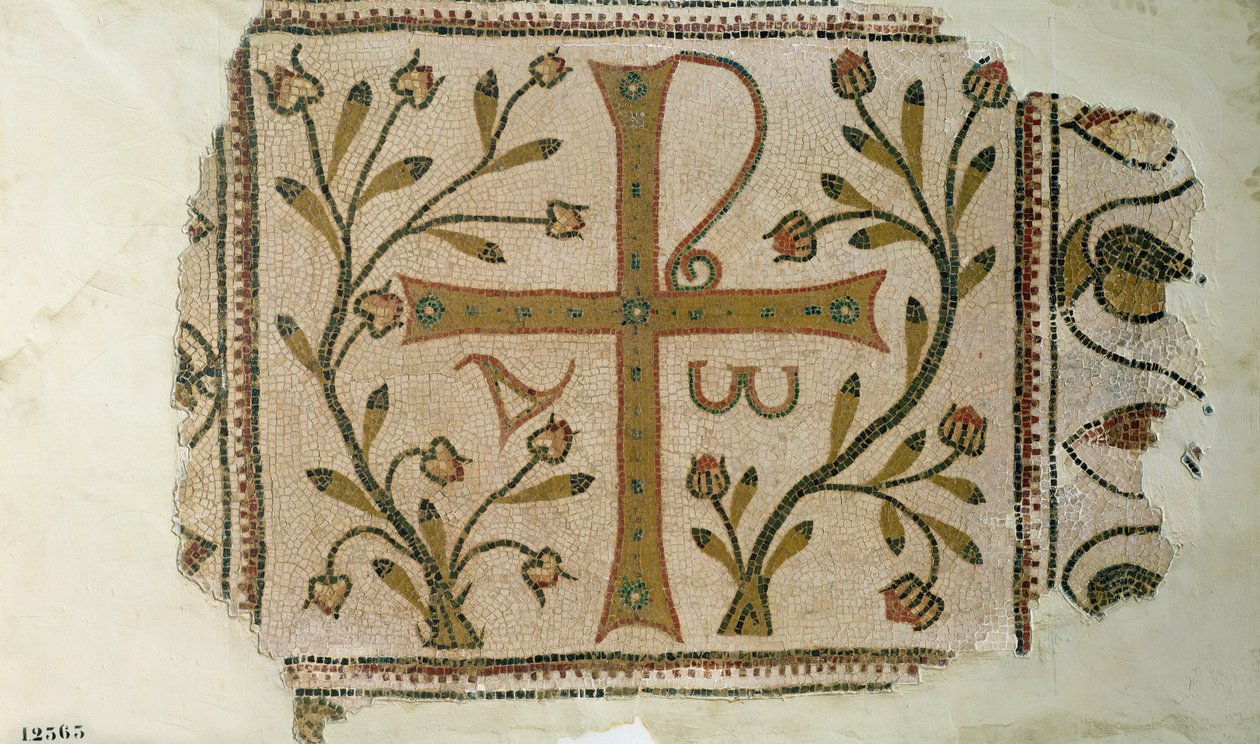 Cruz de Sbeitla, de la Basílica de Henchir Ali Ben Rzal, Túnez, siglo V-VI de Byzantine