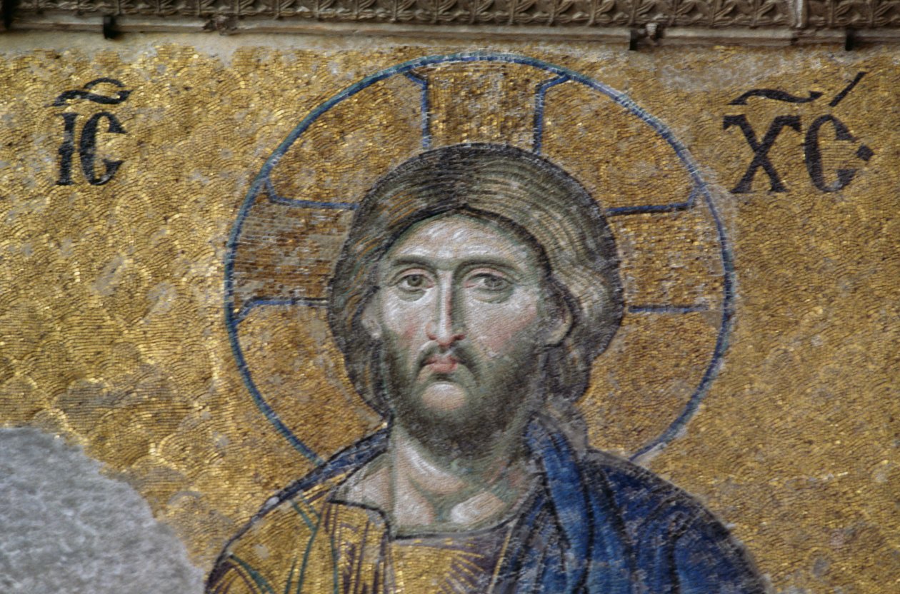 Deesis Cristo en Hagia Sophia (mosaico) de Byzantine