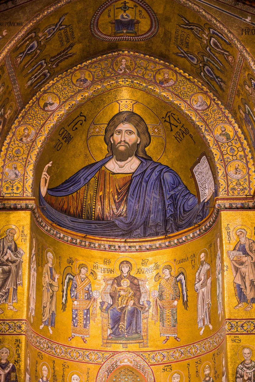 Imagen de Jesús, Catedral de Santa María Nuova, Monreale, Sicilia, Italia, Europa de Byzantine