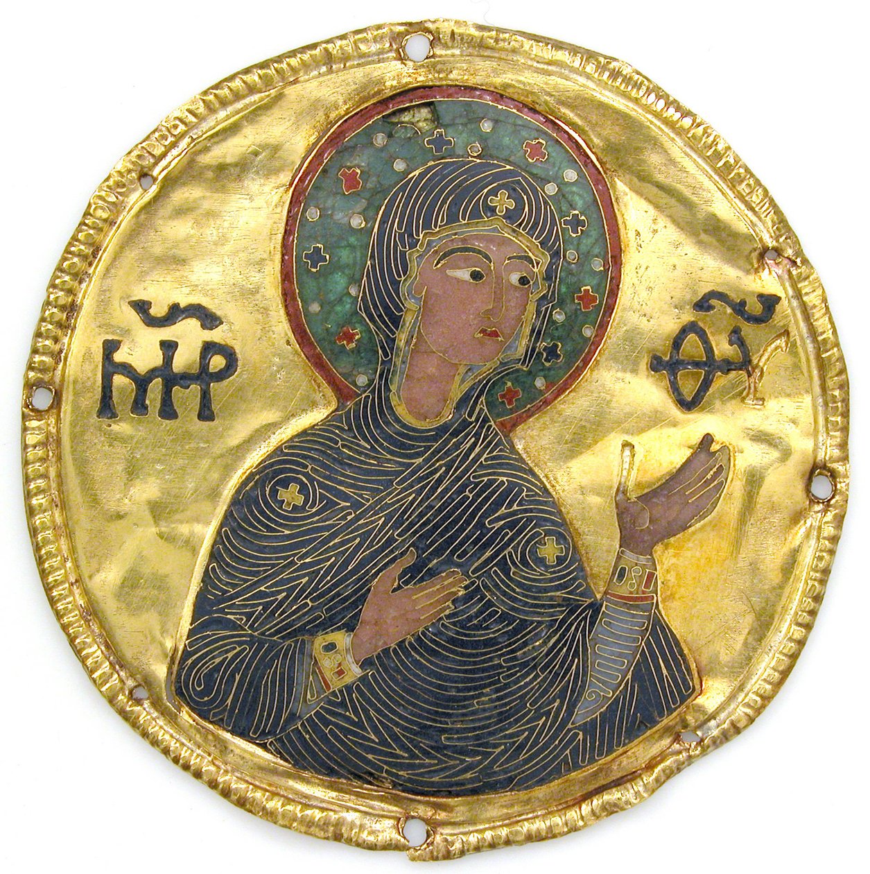 Medallón con la Virgen de un marco de icono, c.1100 de Byzantine