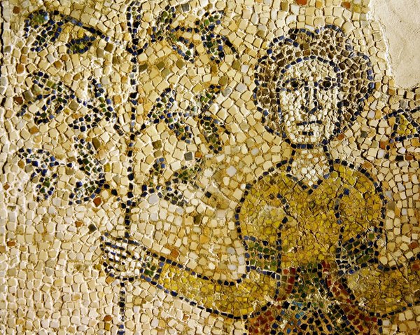 Representación de Eva y el Árbol del Conocimiento, 1213 (mosaico) de Byzantine