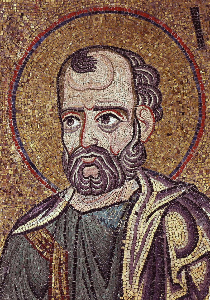 El profeta Jonás (detalle) de los mosaicos interiores en la Basílica de San Marcos, siglo XII de Byzantine Byzantine