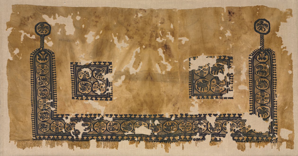 Sección inferior de una túnica, siglo V de Byzantine PeriodEgyptian