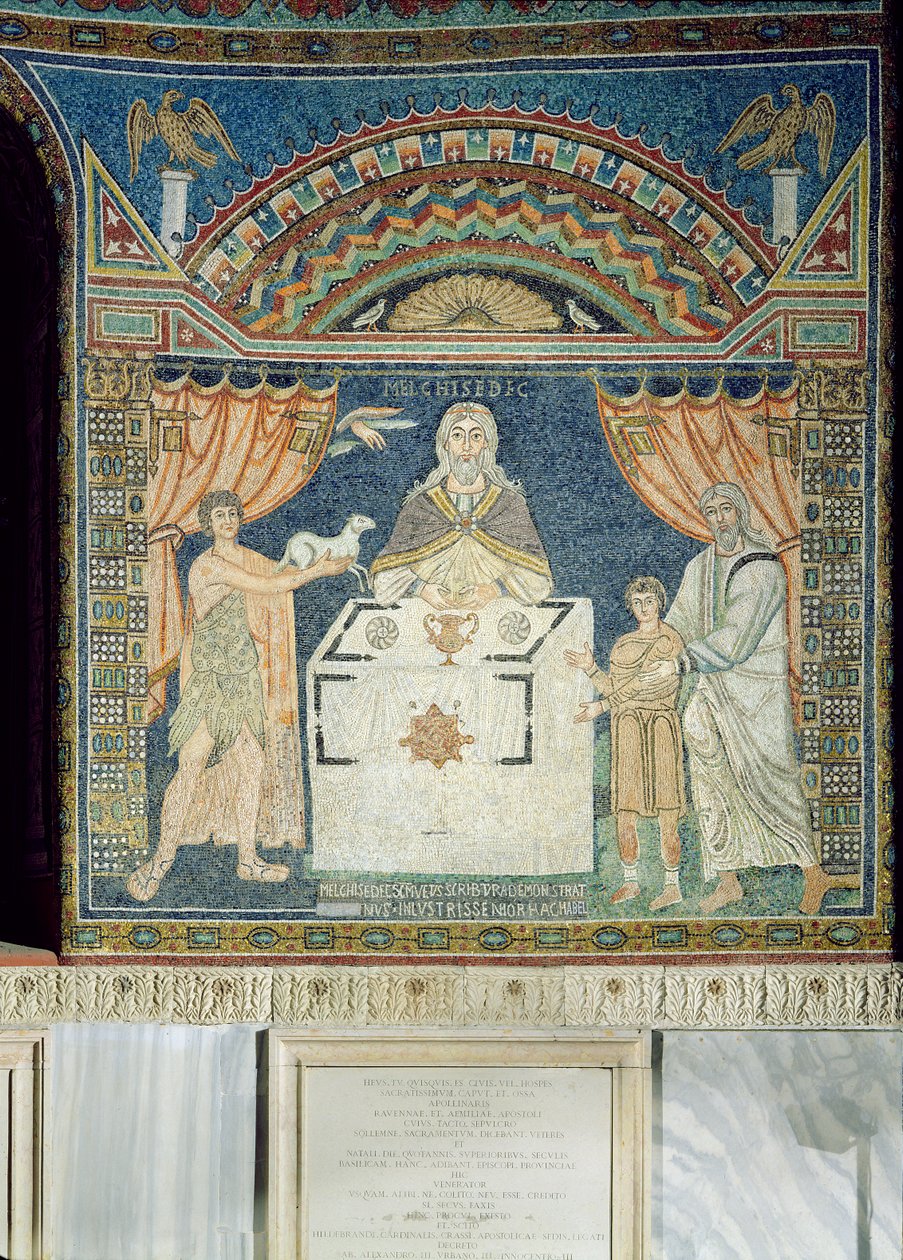 Abraham, Isaac y Melquisedec de Byzantine School
