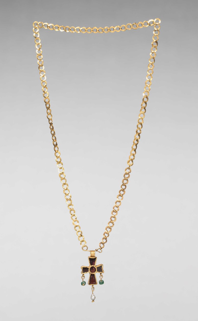 Cadena con cruz colgante, 500s de Byzantine School