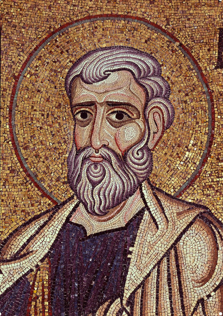 El profeta Hageo. Obra de un maestro bizantino, mosaico, detalle de la decoración de la Basílica de San Marcos en Venecia (Italia) de Byzantine School