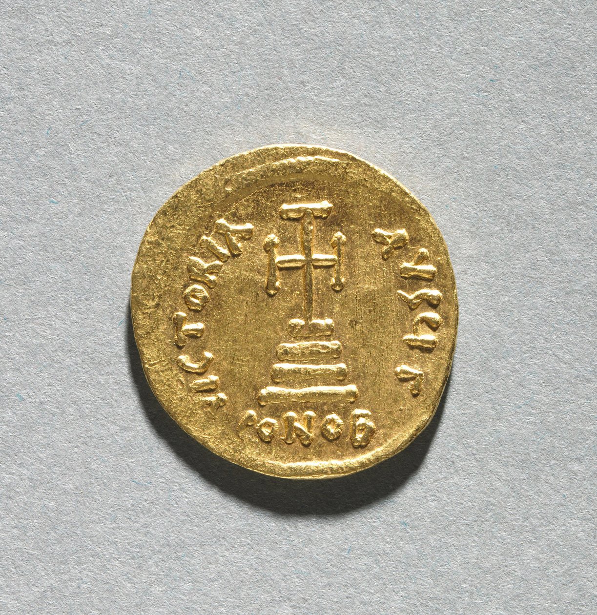 Solidus con Heraclio y su hijo Heraclio Constantino de Byzantine School
