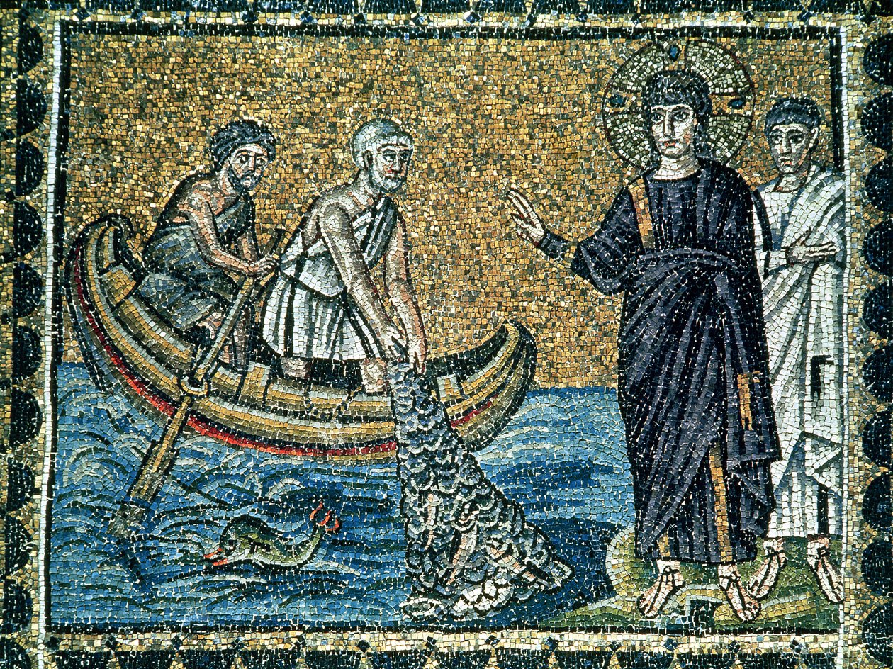 San Andrés y San Pedro respondiendo al llamado de Jesús, de la nave principal de Byzantine School