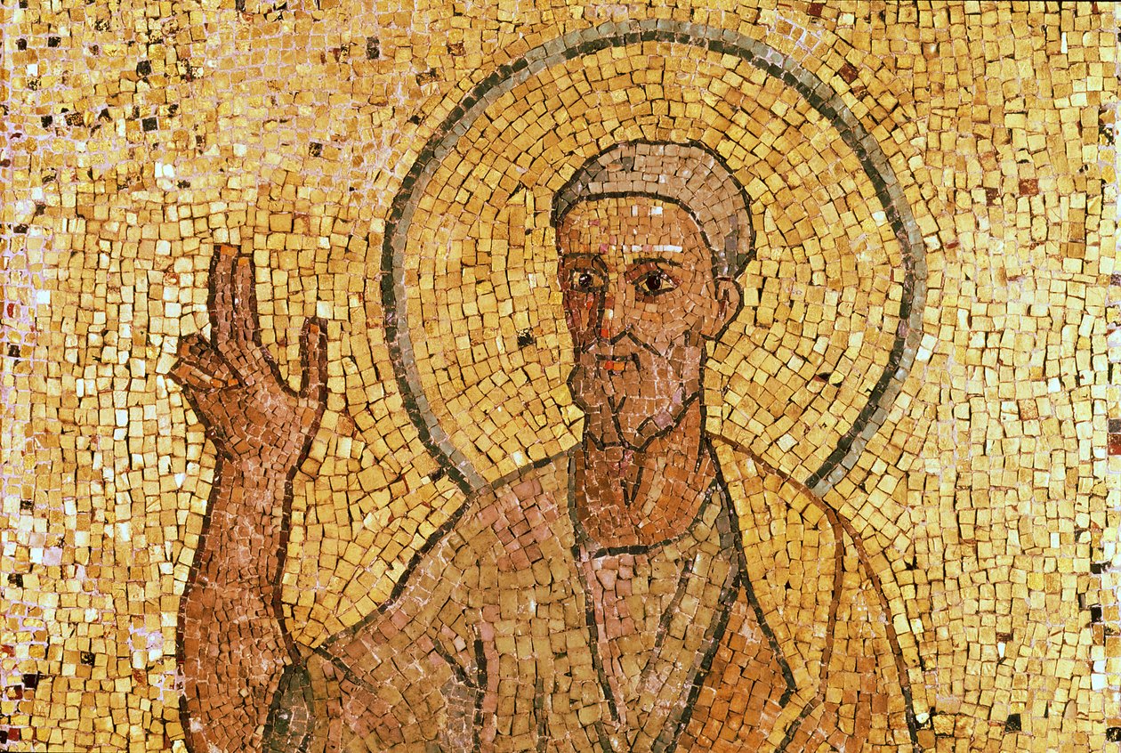 San Pedro, de la Cripta de San Pedro, c.700 d.C. de Byzantine School
