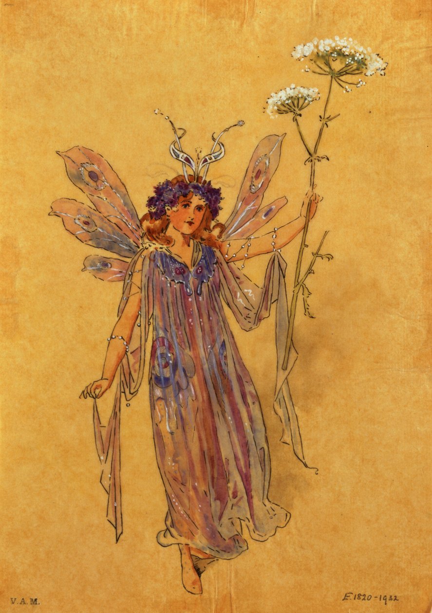 Un hada, diseño de vestuario para El Sueño de una Noche de Verano, producido por R. Courtneidge en el Teatro Princes, Manchester de C. Wilhelm