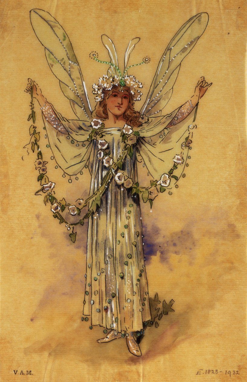 El hada de la enredadera, disfraz para Sueño de una noche de verano, producido por R. Courtneidge para el Teatro Princes, Manchester de C. Wilhelm