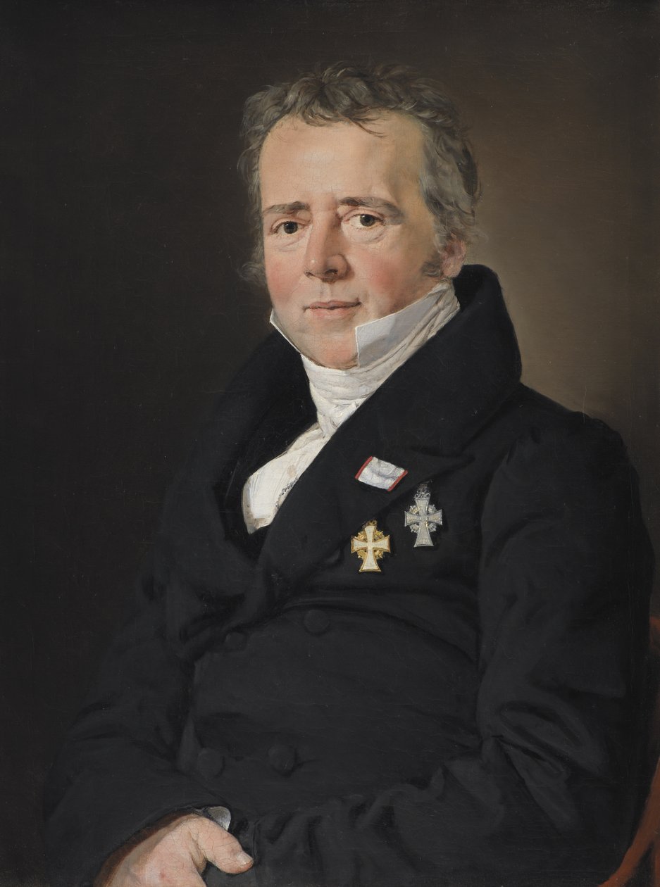 Retrato del científico Hans Christian Ørsted de C.A. Jensen