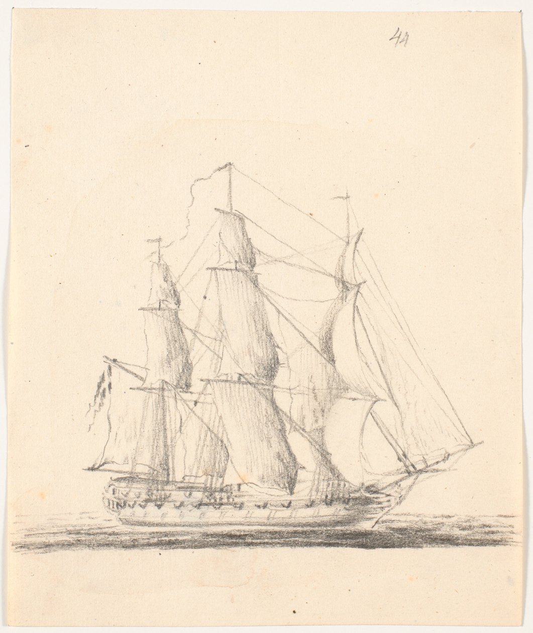 Barco de guerra a toda vela de C.A. Lorentzen