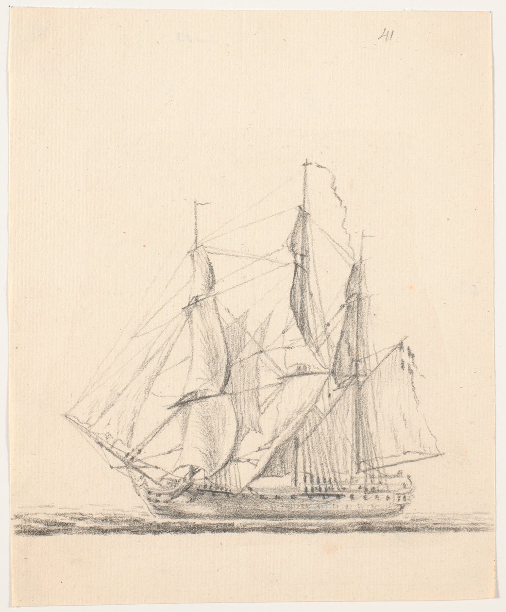 Buque de guerra a toda vela de C.A. Lorentzen
