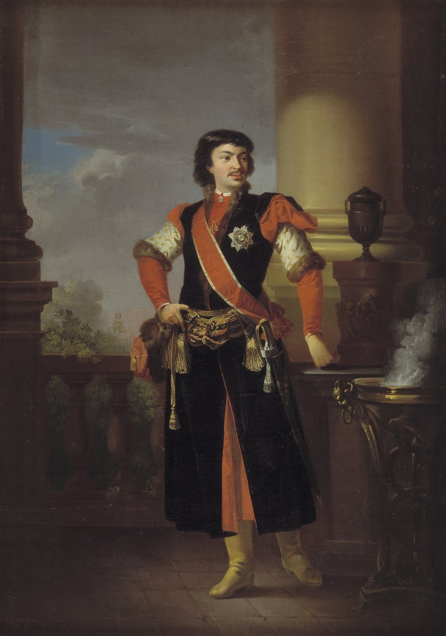 Retrato del Conde Rzewuski, Embajador de Polonia en Dinamarca de C.A. Lorentzen