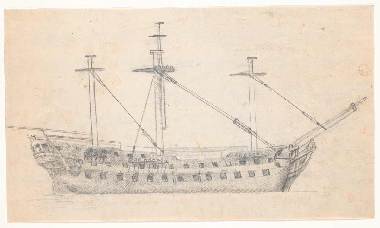 Buque de guerra. Dos cubiertas de C.A. Lorentzen