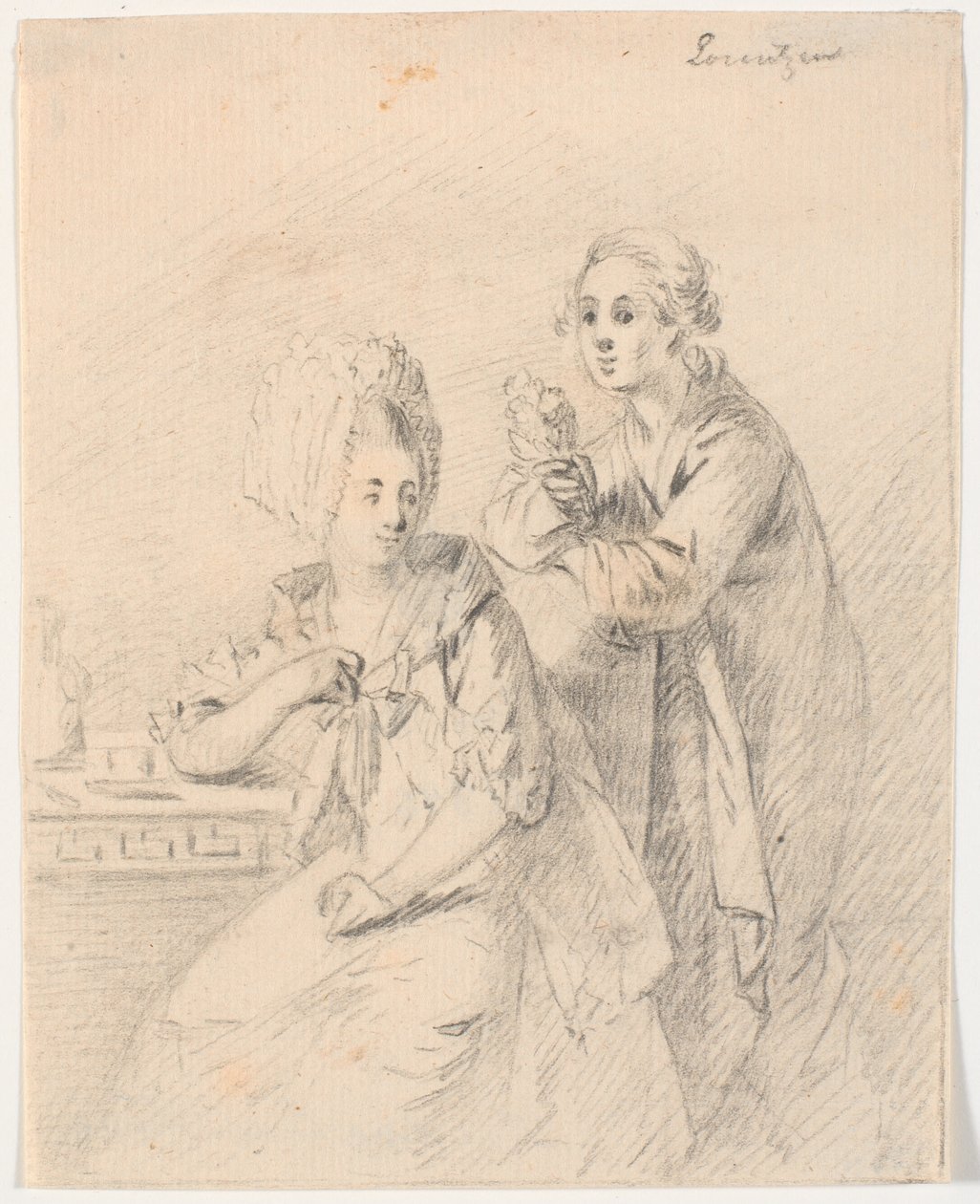 Boceto para retrato del diputado colegiado Frederik Carl Trant (1738-98) y su esposa Cornelia, de soltera Schumacher de C.A. Lorentzen