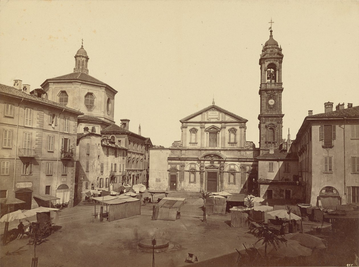 Vistas de Milán: Piazzo Santo Stefano de C.D. Wagner