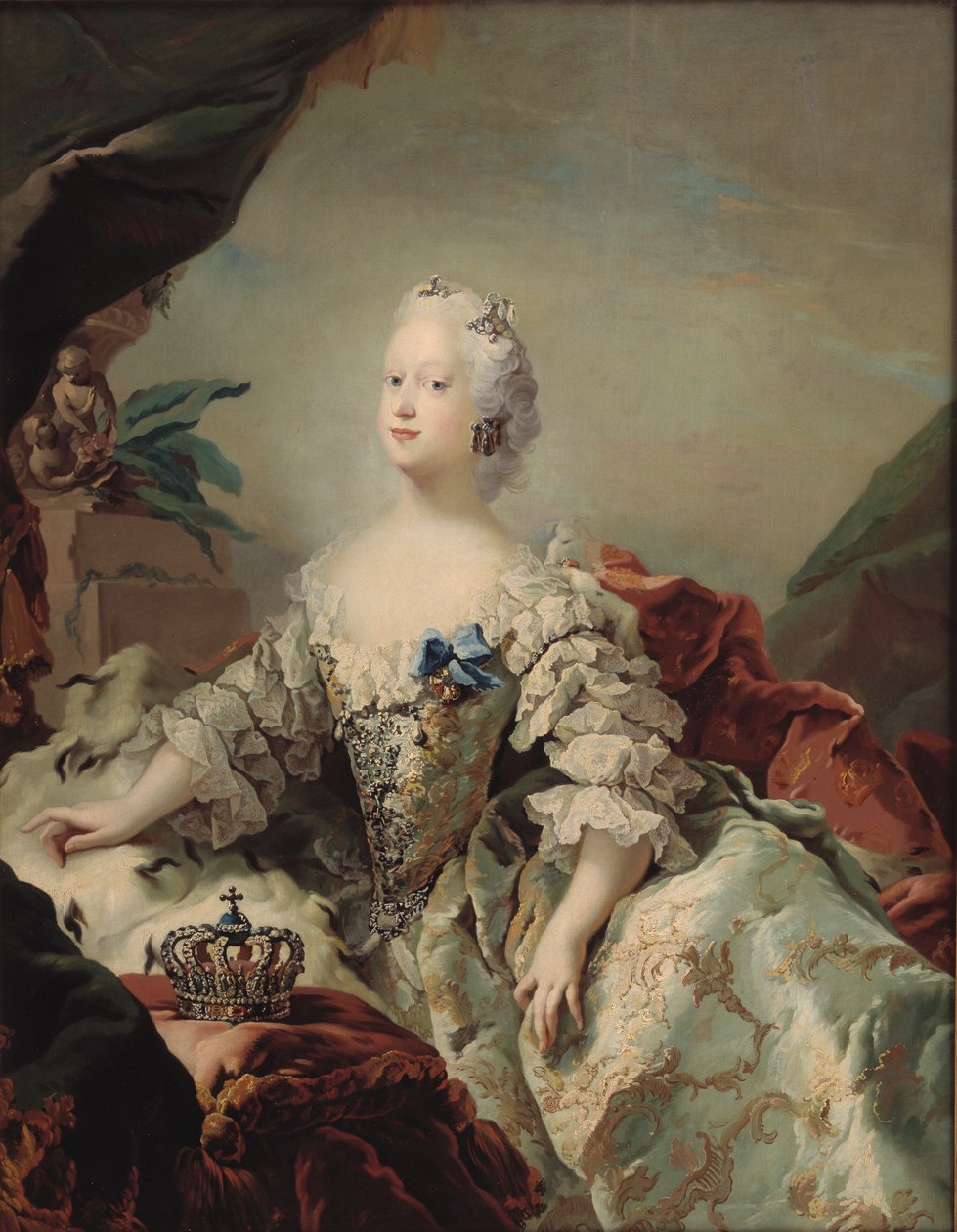 Luisa, primera reina de Federico V en sus ropas de coronación de C.G. Pilo