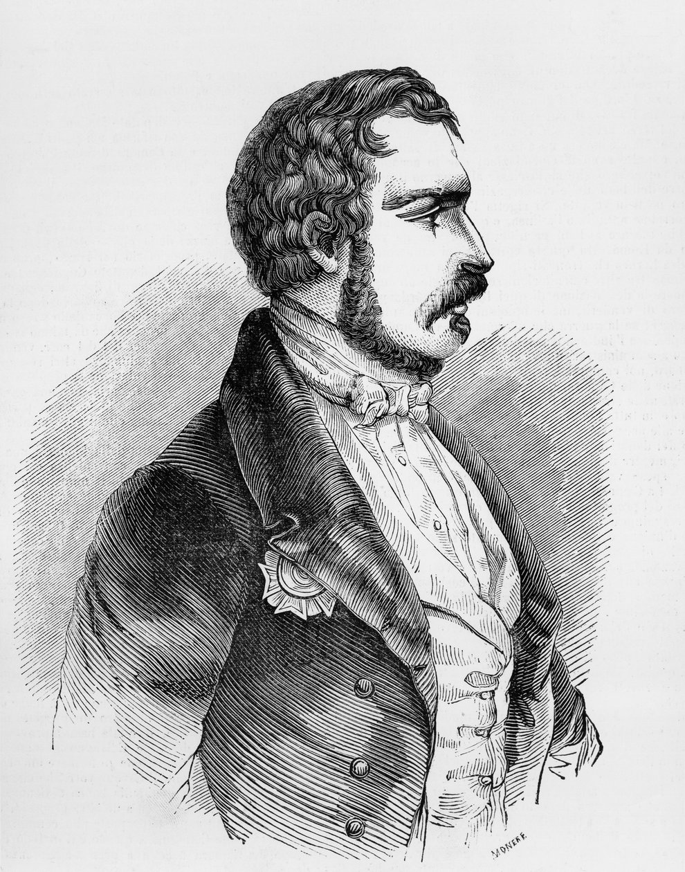 Retrato de Carlos Luis Napoleón Bonaparte, o Napoleón III (1808-1873), Presidente de la Segunda República Francesa de 1848 a 1852, y Emperador del Segundo Imperio Francés de 1852 a 1870, grabado de J.B. and Brown J. Rowbotham
