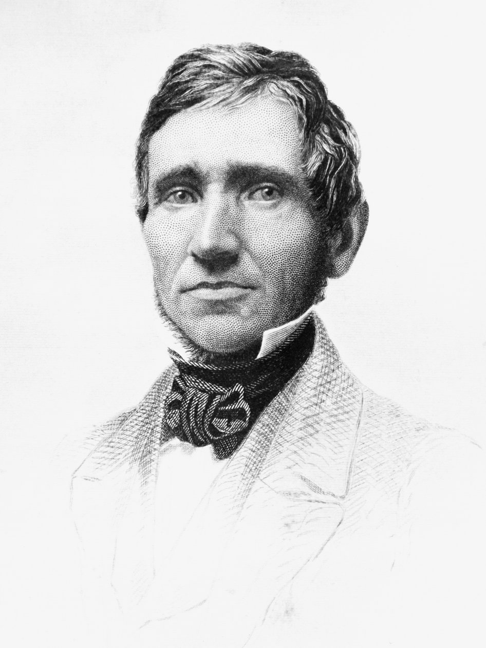 Retrato de Charles Goodyear (1800-1860), químico autodidacta e inventor estadounidense que desarrolló el caucho vulcanizado, grabado de J.B. and Brown J. Rowbotham