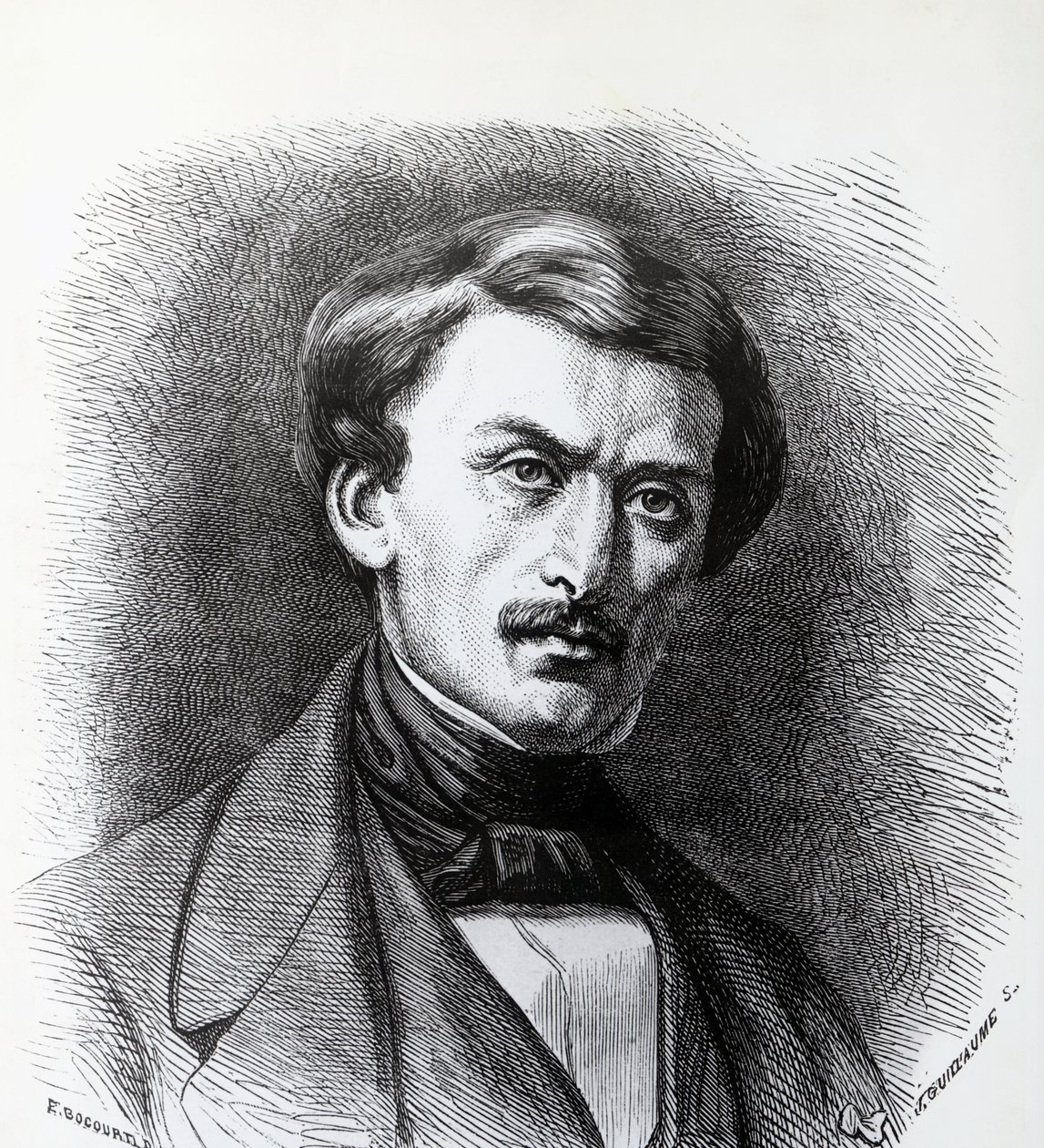 Retrato de Paul-Emile Botta (1802-1870), arqueólogo francés nacido en Italia, grabado Francia de J.B. and Brown J. Rowbotham