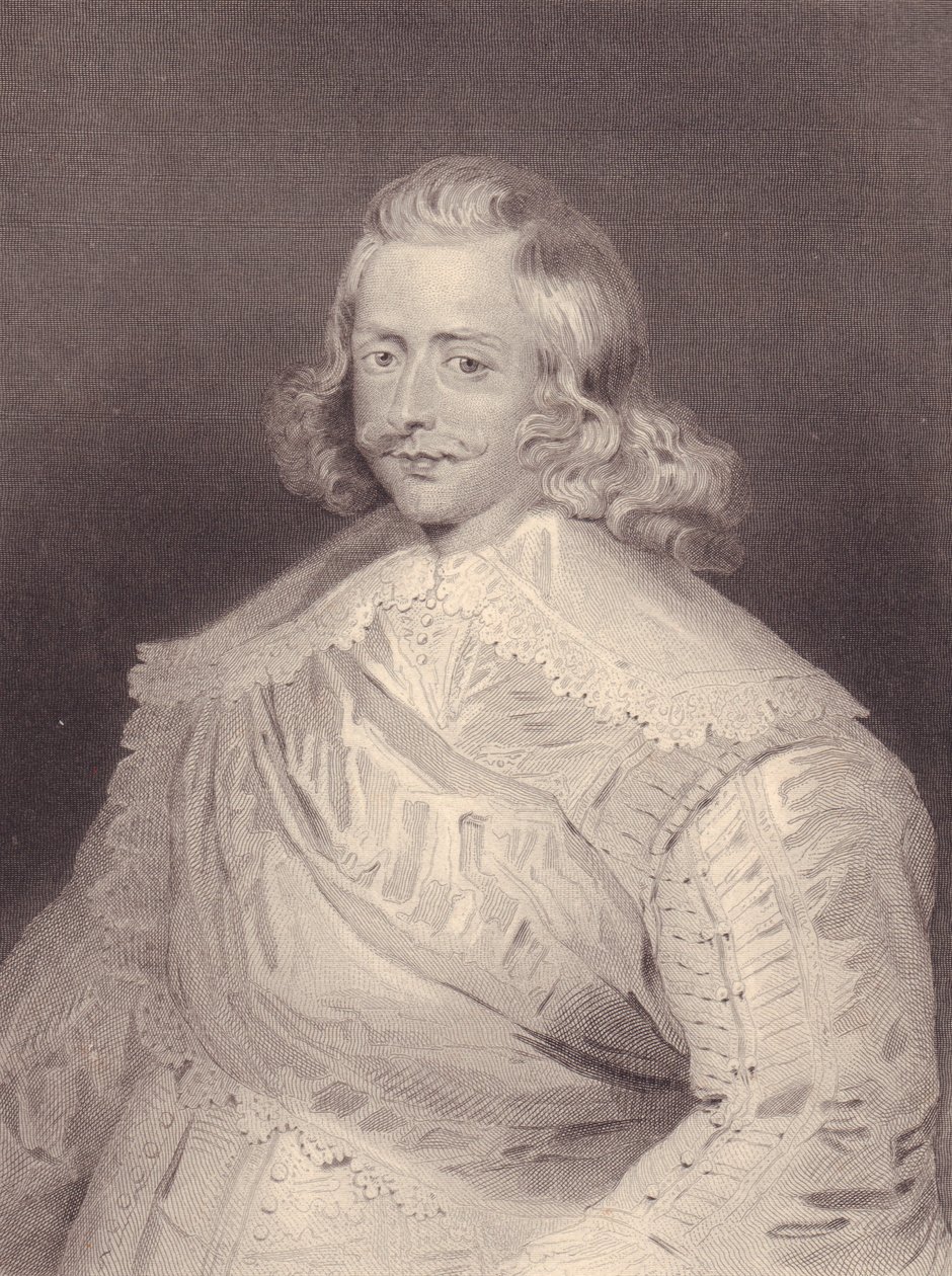 Retrato del Cardenal y General español Fernando de Habsburgo (1609-1641), grabado de J.B. and Brown J. Rowbotham