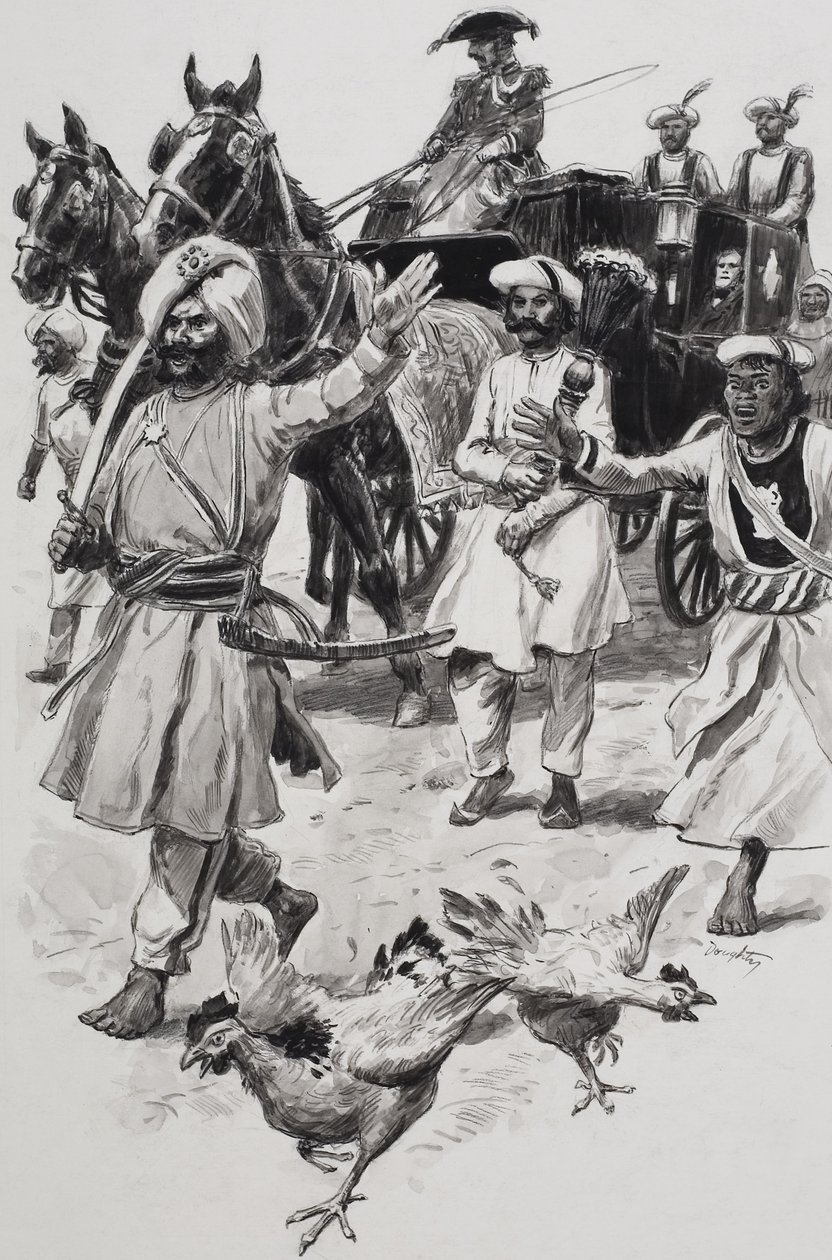 Compañía de las Indias Orientales (gouache sobre papel) de C.L. Doughty