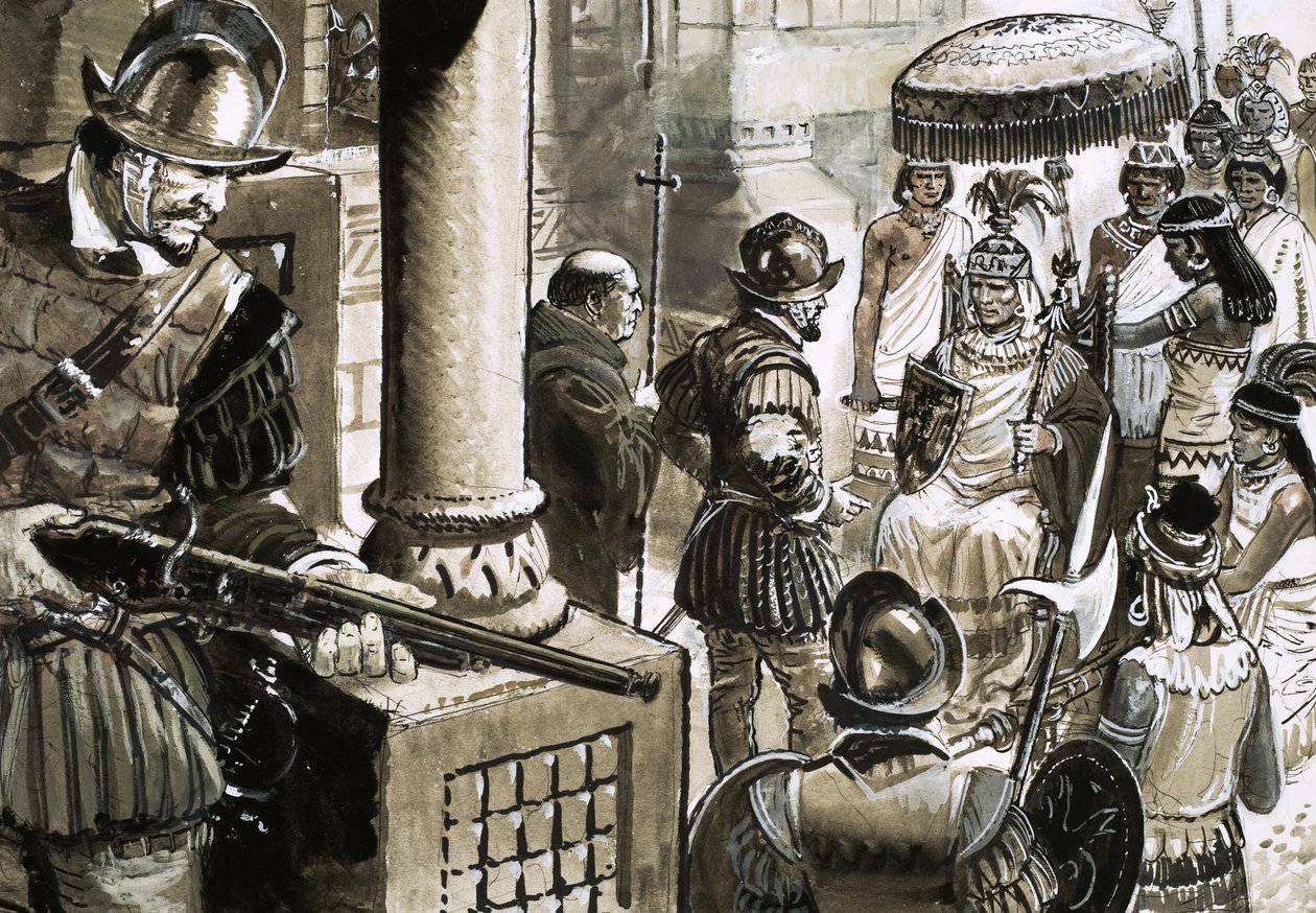 Francisco Pizarro, el implacable conquistador del Imperio Inca, conoce al rey Atahualpa de C.L. Doughty