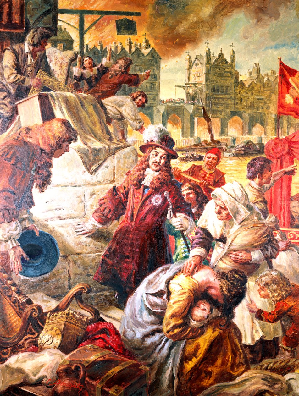 Rey Carlos II (1630-1685) el Gran Incendio de Londres de C.L. Doughty
