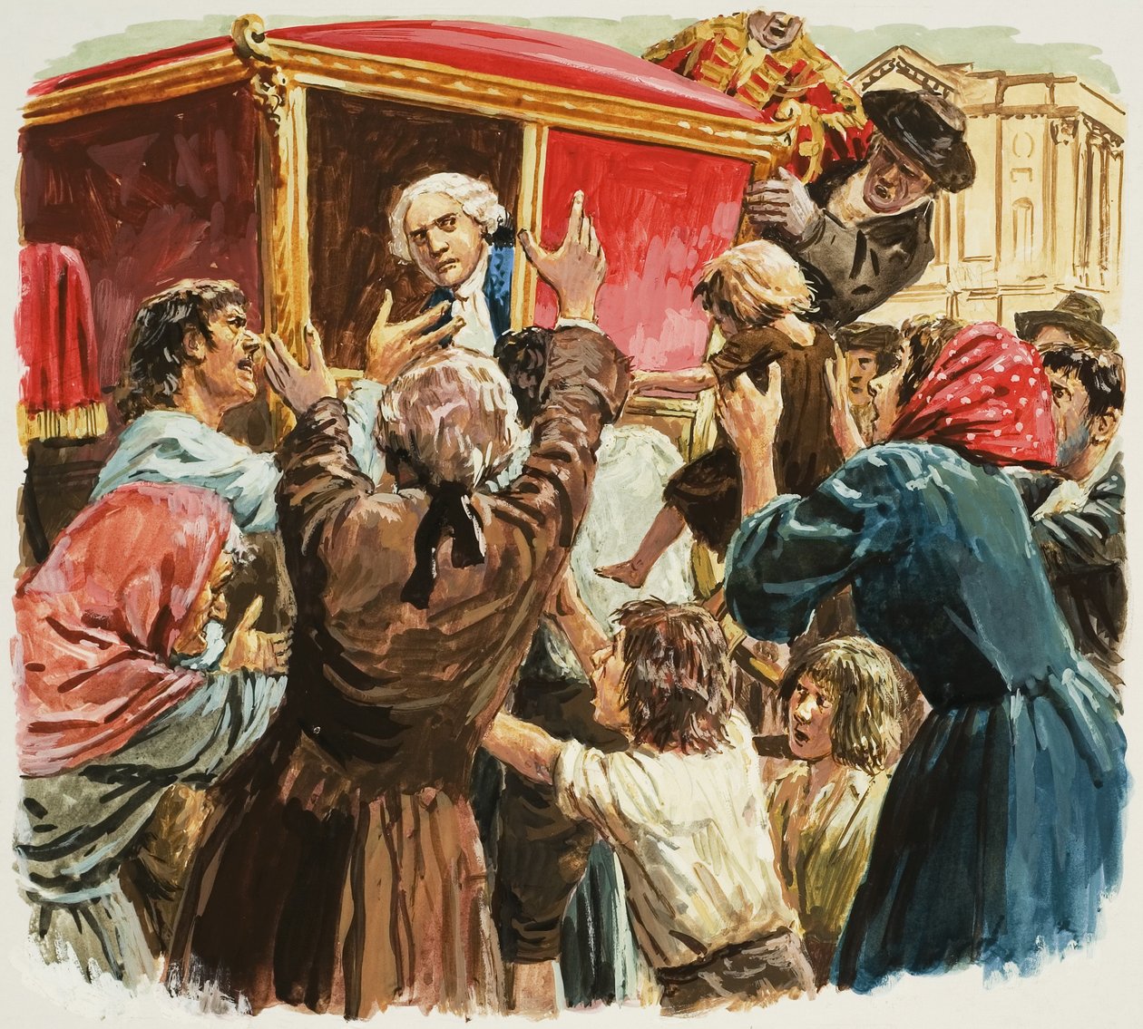 Luis XV en su carruaje de C.L. Doughty