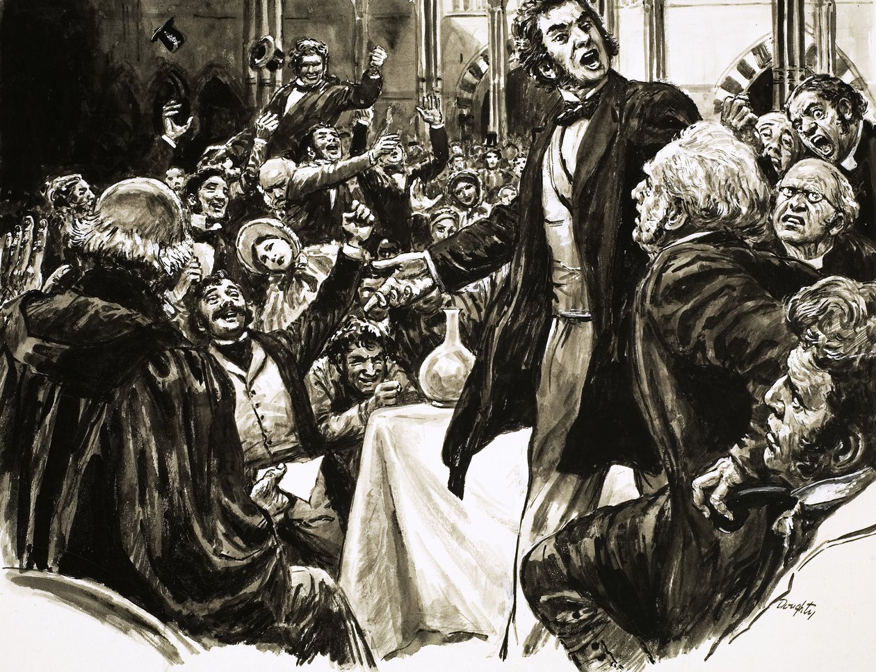Thomas Huxley en el estrado de C.L. Doughty