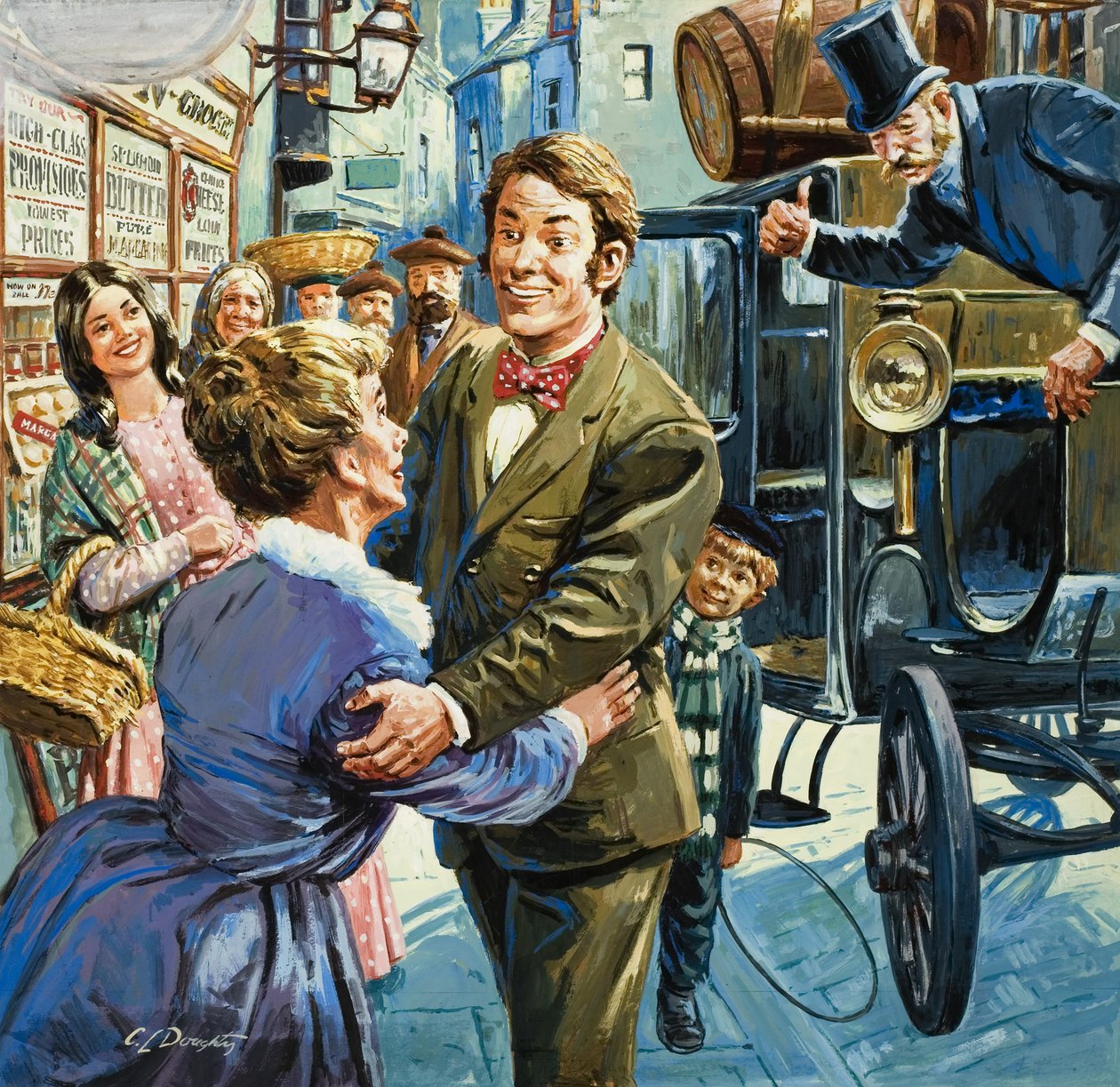 Thomas Lipton, fundador del Grocery Business (gouache sobre papel) de C.L. Doughty