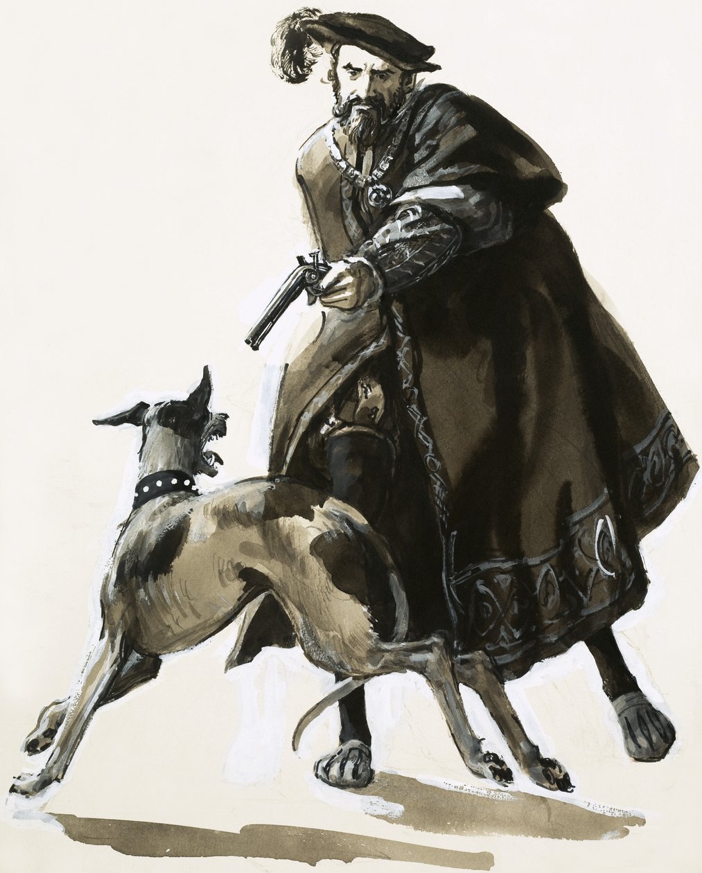 Thomas Seymour descargó su ira disparando a uno de los perros del Rey de C.L. Doughty