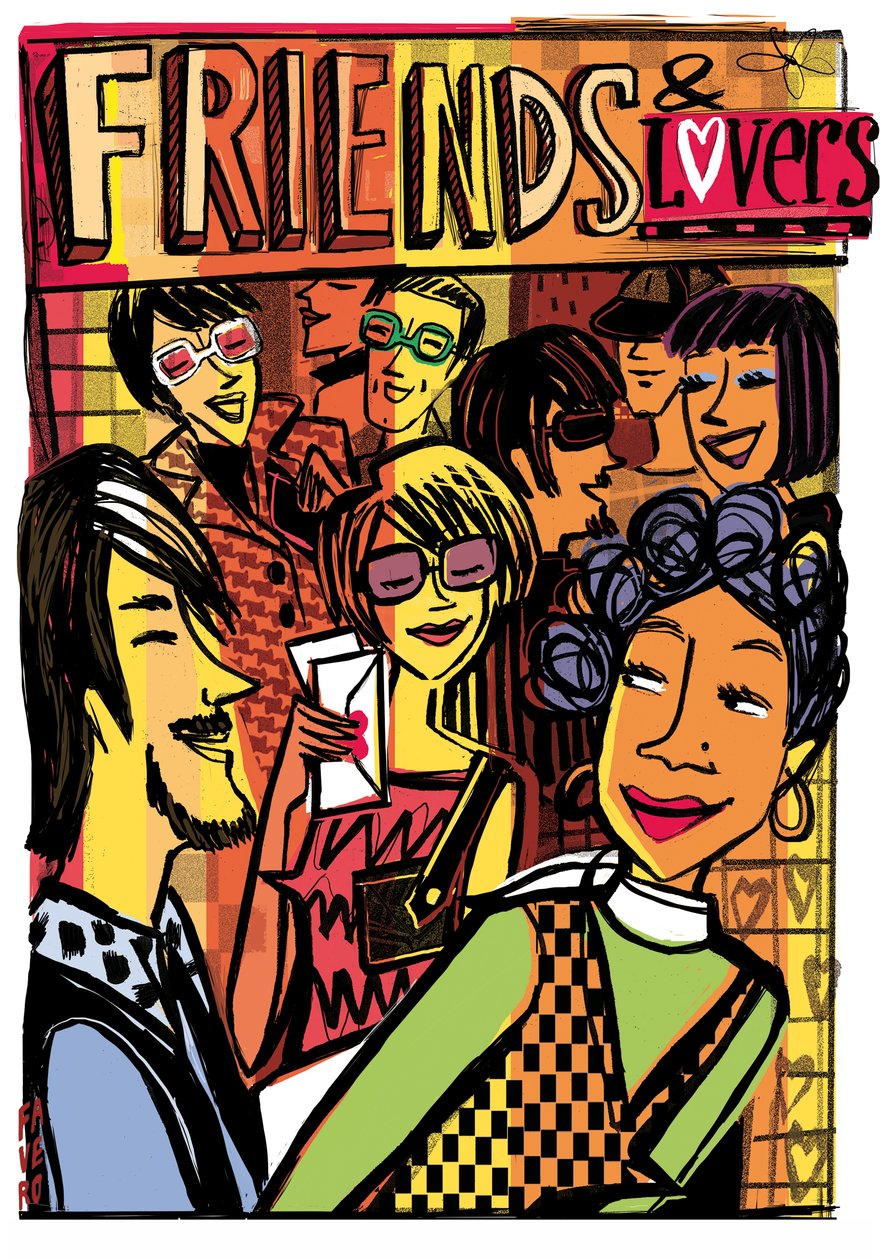 AMIGOS Y AMANTES (tinta y digital) de COSTANZA FAVERO