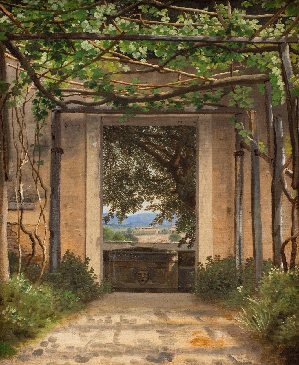 Una pérgola, Italia de Christoffer Wilhelm Eckersberg