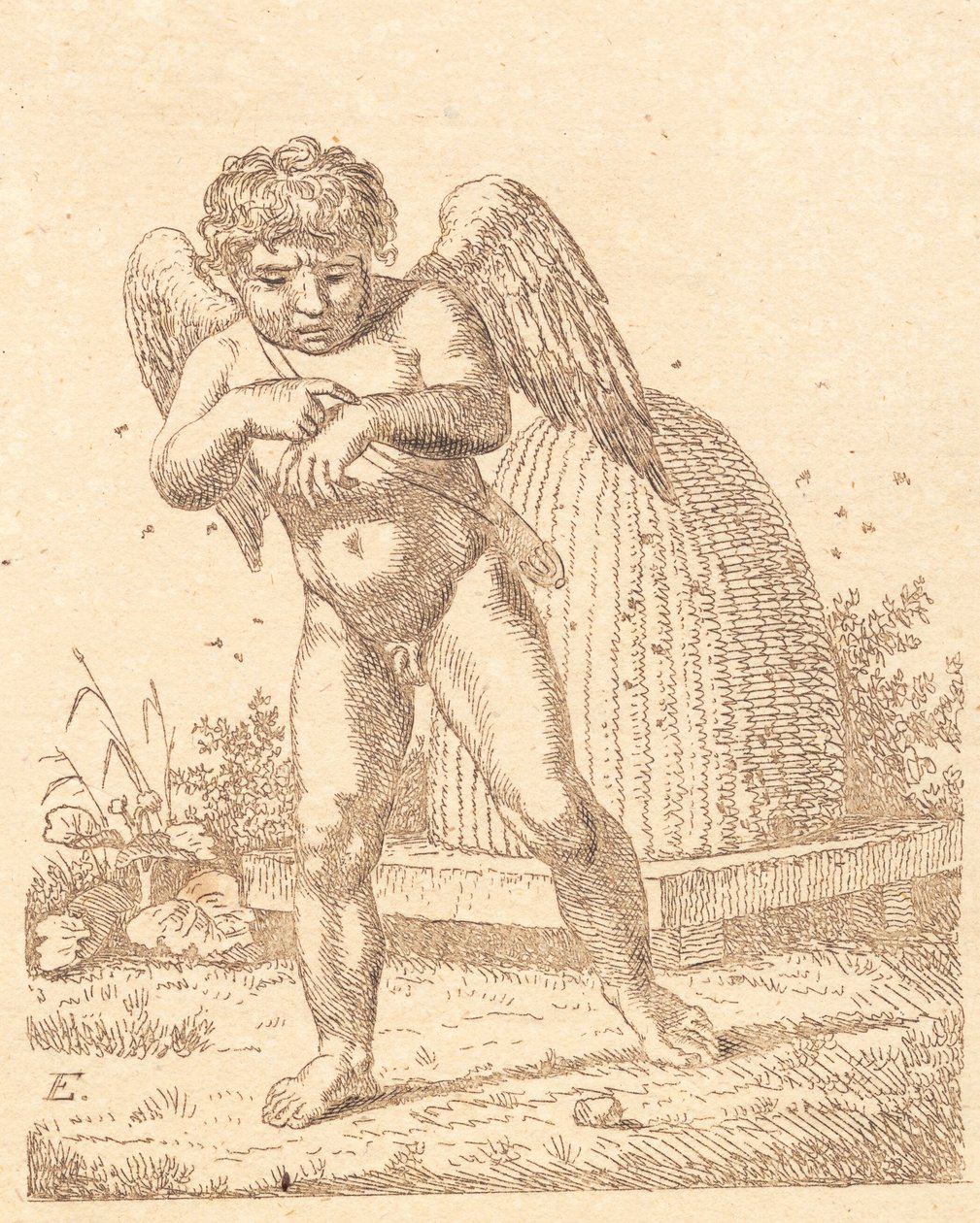Amor mordido por una abeja de Christoffer Wilhelm Eckersberg