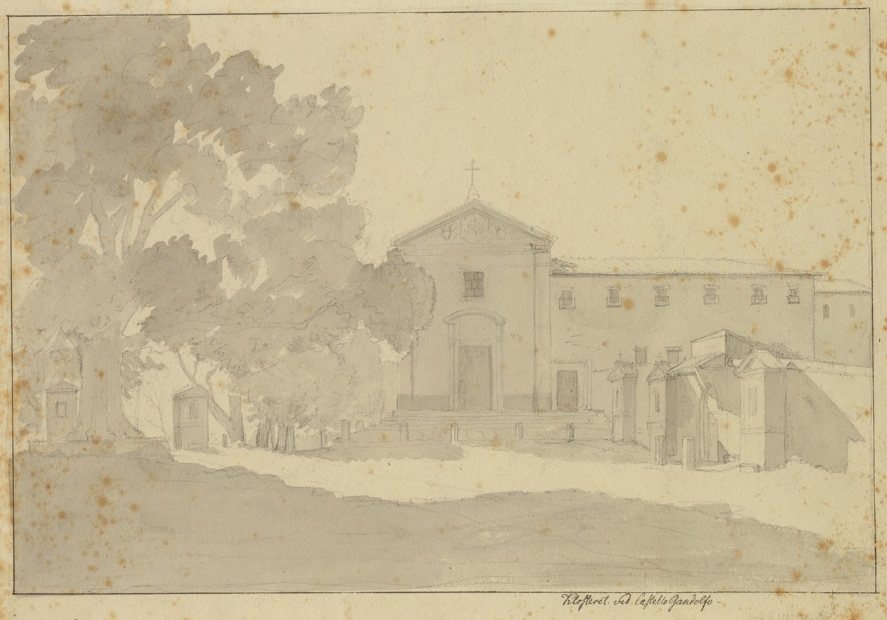 Monasterio capuchino en Castel Gandolfo al sureste de Roma de Christoffer Wilhelm Eckersberg