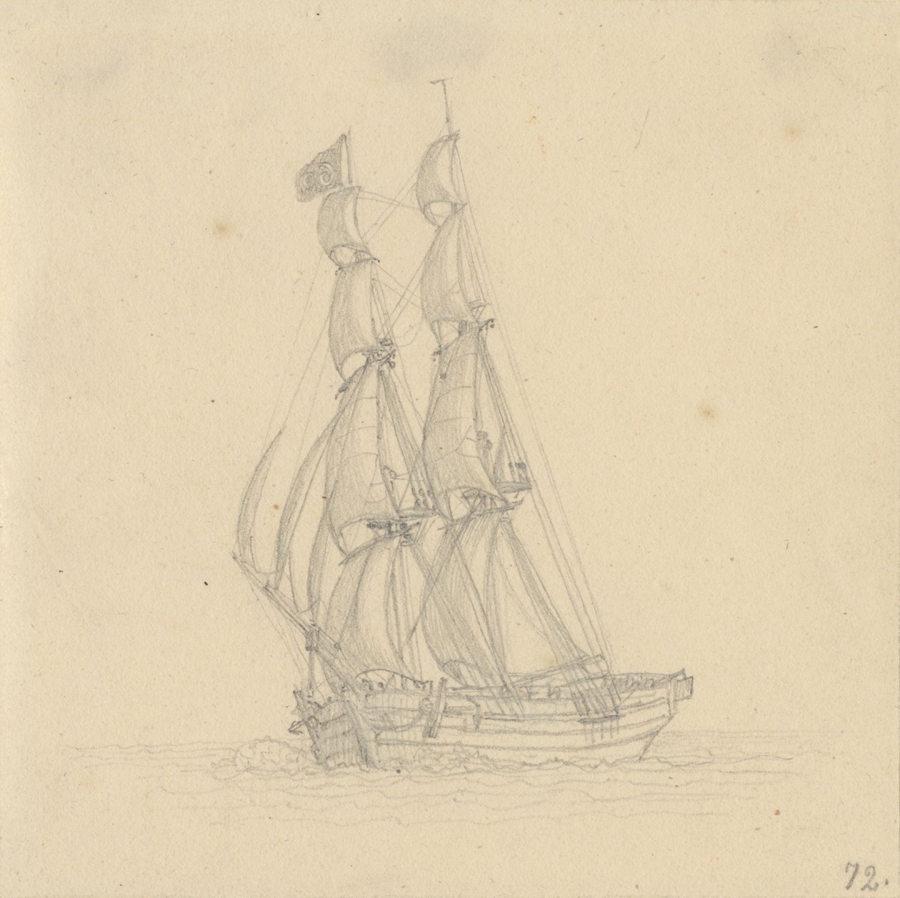 Un bergantín de Christoffer Wilhelm Eckersberg