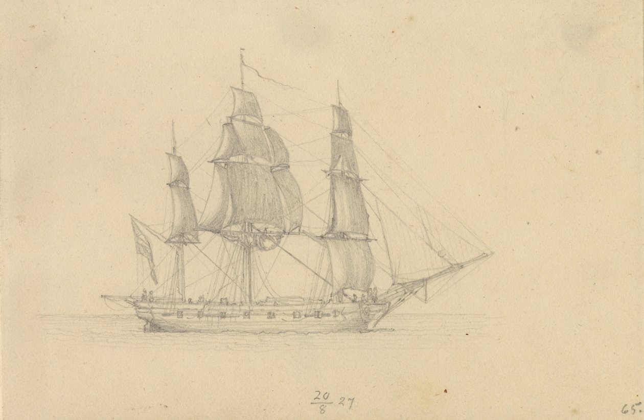 Una corbeta de Christoffer Wilhelm Eckersberg