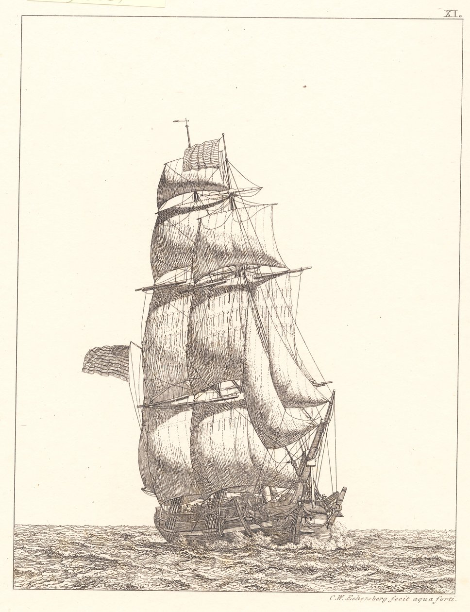 Una goleta norteamericana de Christoffer Wilhelm Eckersberg