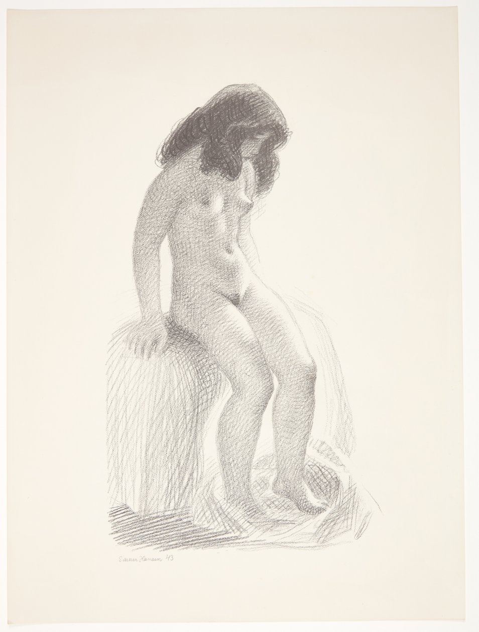 Desde un vestíbulo. Estudio preliminar para "Linearperspectiven, Tavle VI" de Christoffer Wilhelm Eckersberg