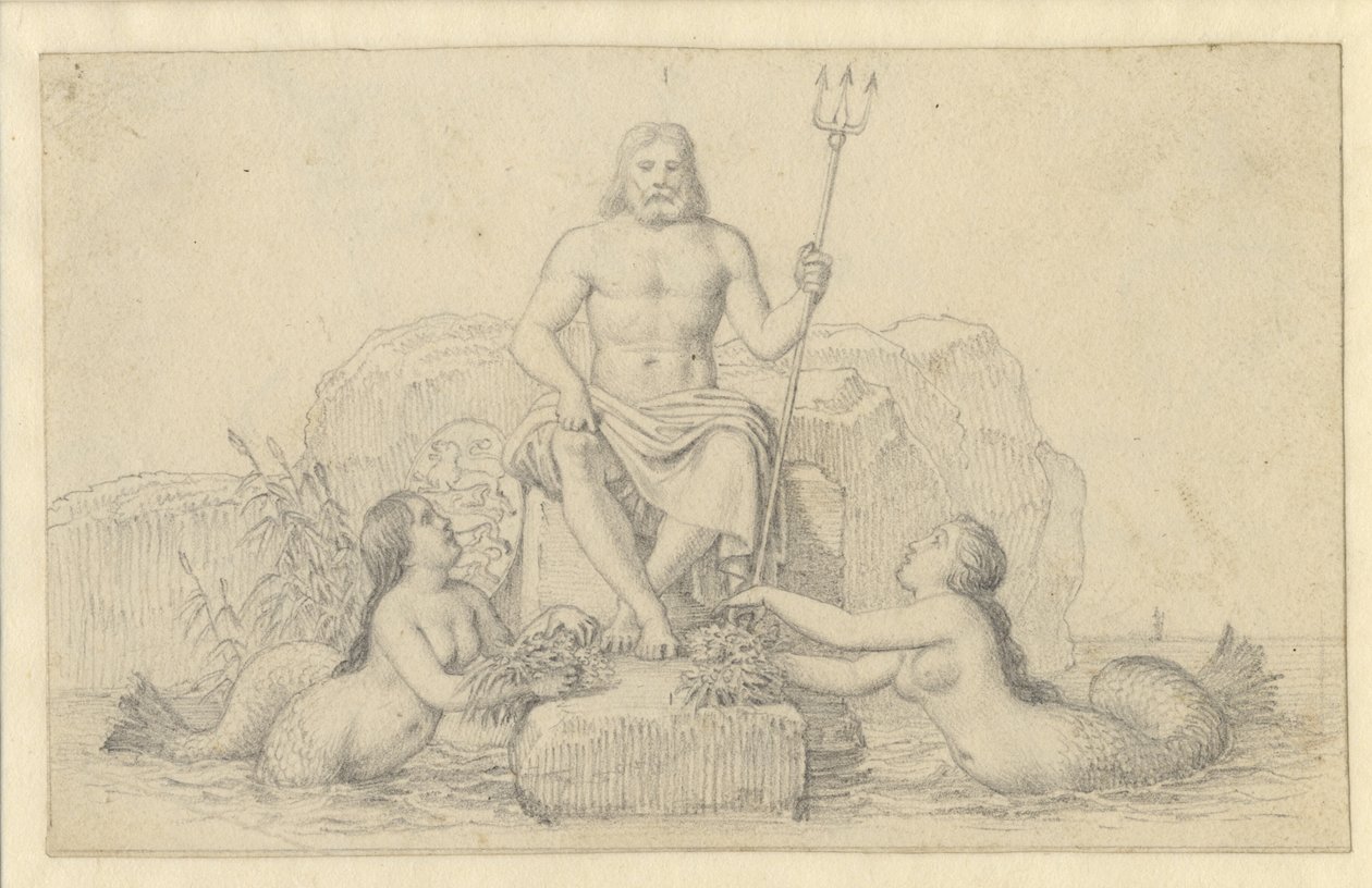 Neptuno y dos nereidas de Christoffer Wilhelm Eckersberg