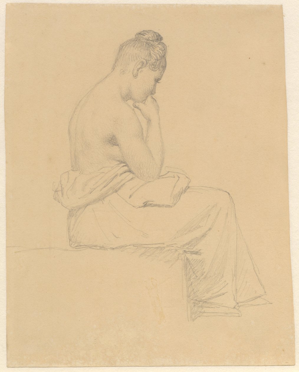Modelo femenino sentado visto desde atrás de Christoffer Wilhelm Eckersberg